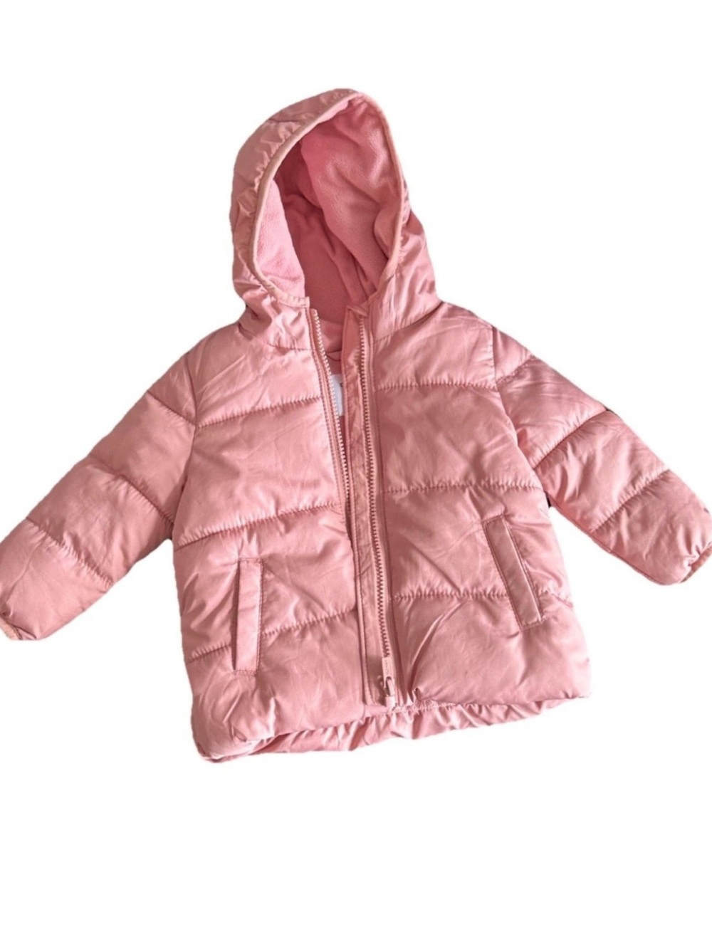 Old Navy Light Pink Hooded Puffer Jacket for Kids